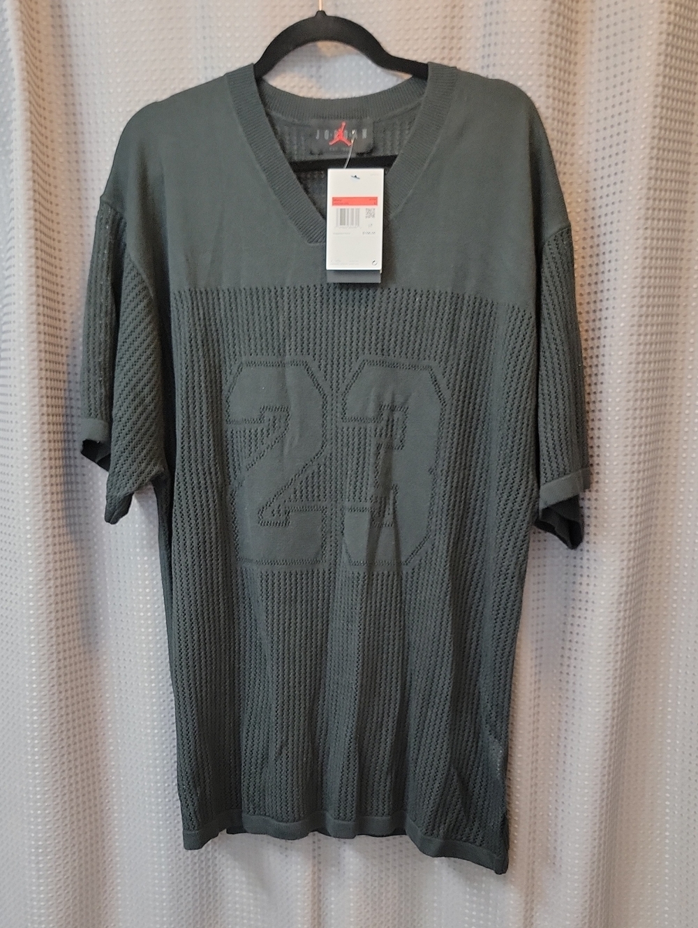 NWOT Nike Air Jordan 23 Knit Mesh V Neck Top Size L
